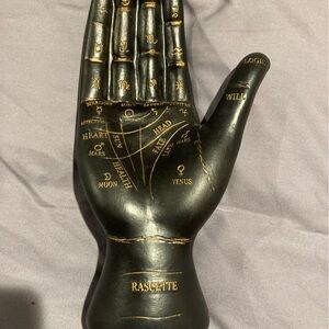 Ashland Black Halloween Palmistry Hand Table Accent